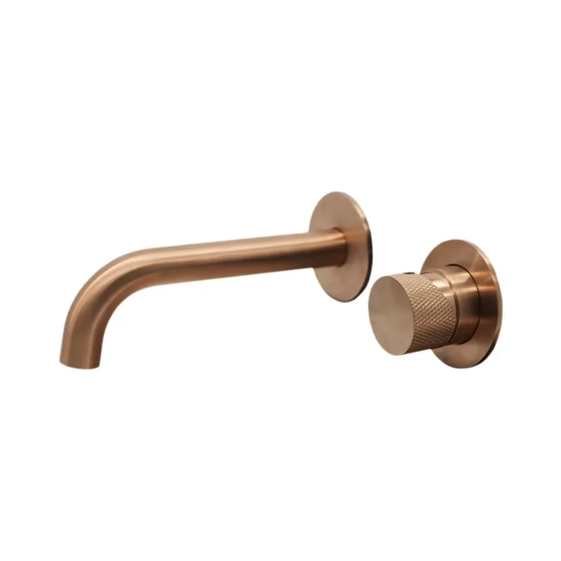 

Sell One Handle 2 Holes Rose Gold Wall Mounted Concealed Basin Faucets Hot and Cold Water Mixer Faucet for Bathroom Sink