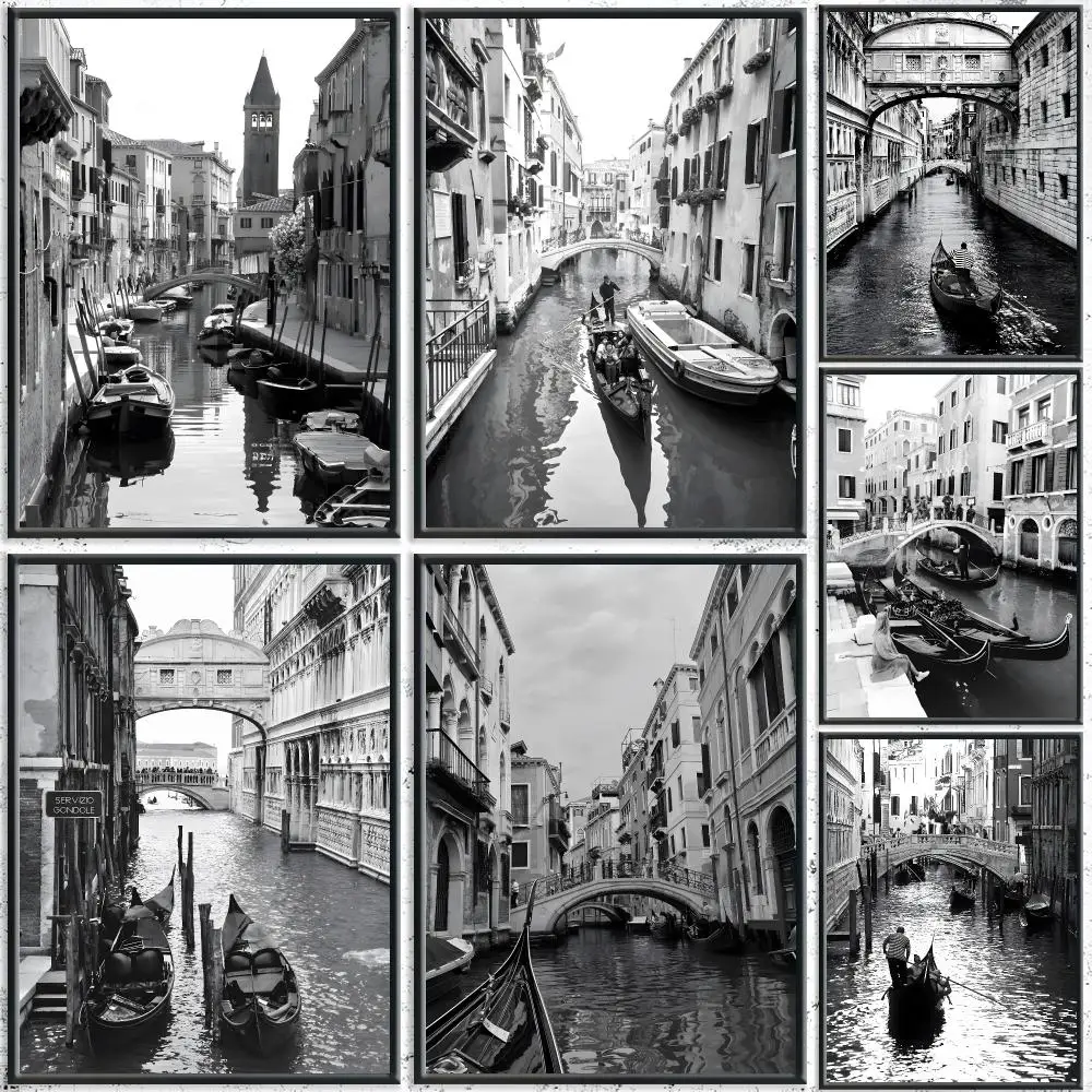 art Venice Italy Poster HD Waterproof Self-Adhesive Wall Art – Multi-Scene Use, Top Gift Pick