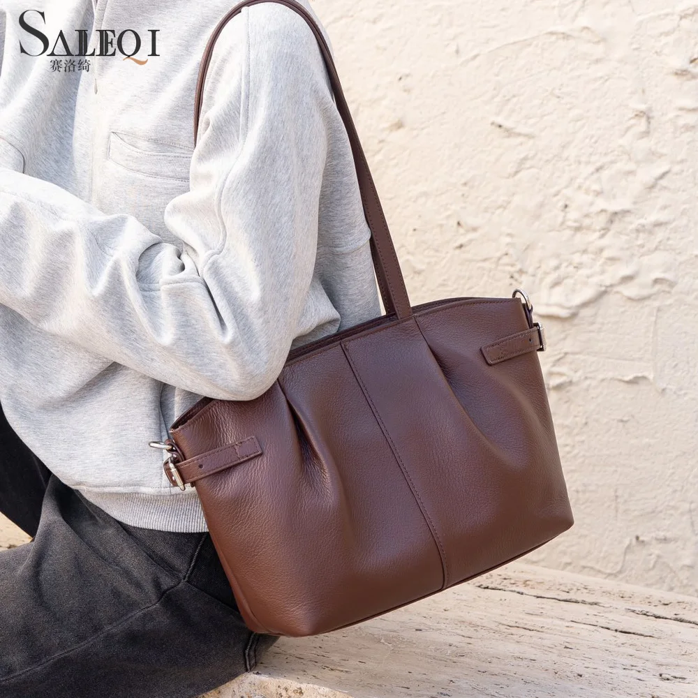 

Genuine Grade Cow Leather Fashion Women's Shoulder Crossbody Bag Luxury Designer Brand Female Fashion Tote Ladies Handbag New