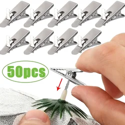 50/20/10/1Pcs Mini Metal Clips Xmas Flower Fixed Clip Christmas Tree Hanging Pendent Ornament Wedding Party Supplies Decoration