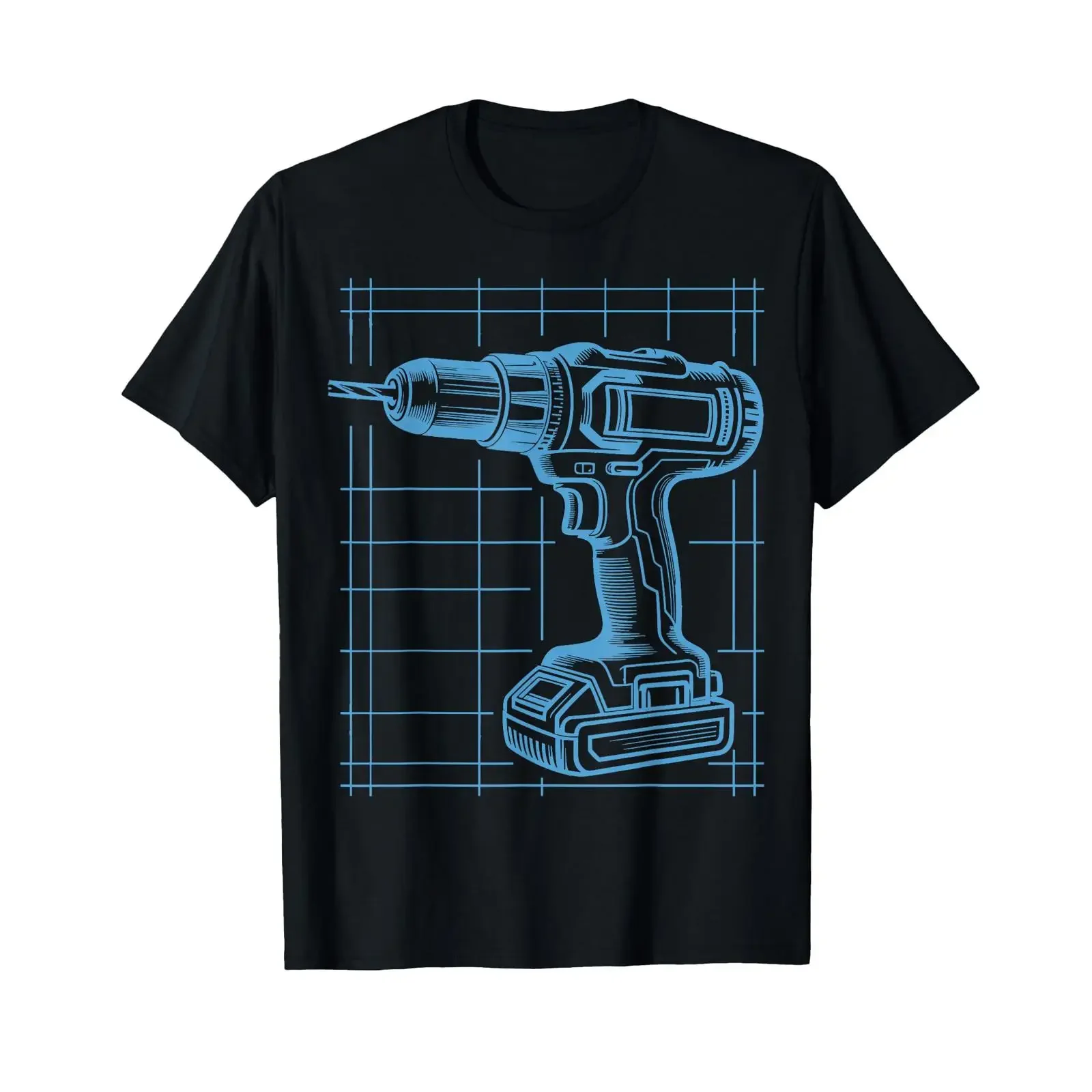 Drill cordless screwdriver craftsman fitter carpenter T shirt vintage Washed Unisex Stretched homme Breathable Comfortable Soft