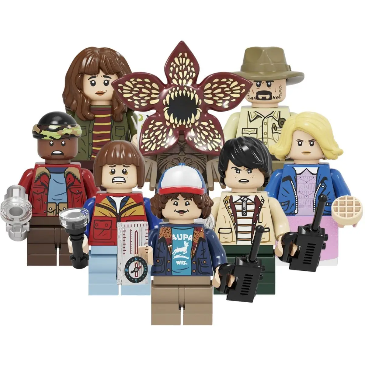 

2026 The Horrible Movie Dustin Mike Vecna Will Eleven Demogorgon Model Figure Blocks Construction Bricks Toys For Children Gift