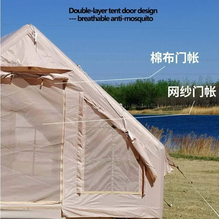 Large Inflatable Tent for Outdoor Portable Camping Thicken Rainproof Automatic No Build Tent Forest Hut 300D Oxford Cloth Lodge