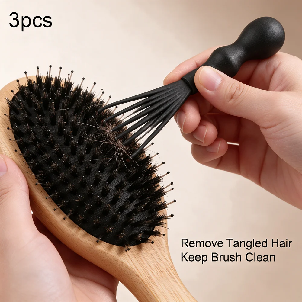 3pcs Bamboo Hair Brush Set Sca - đánh giá và giá Bamboo Hair Brush