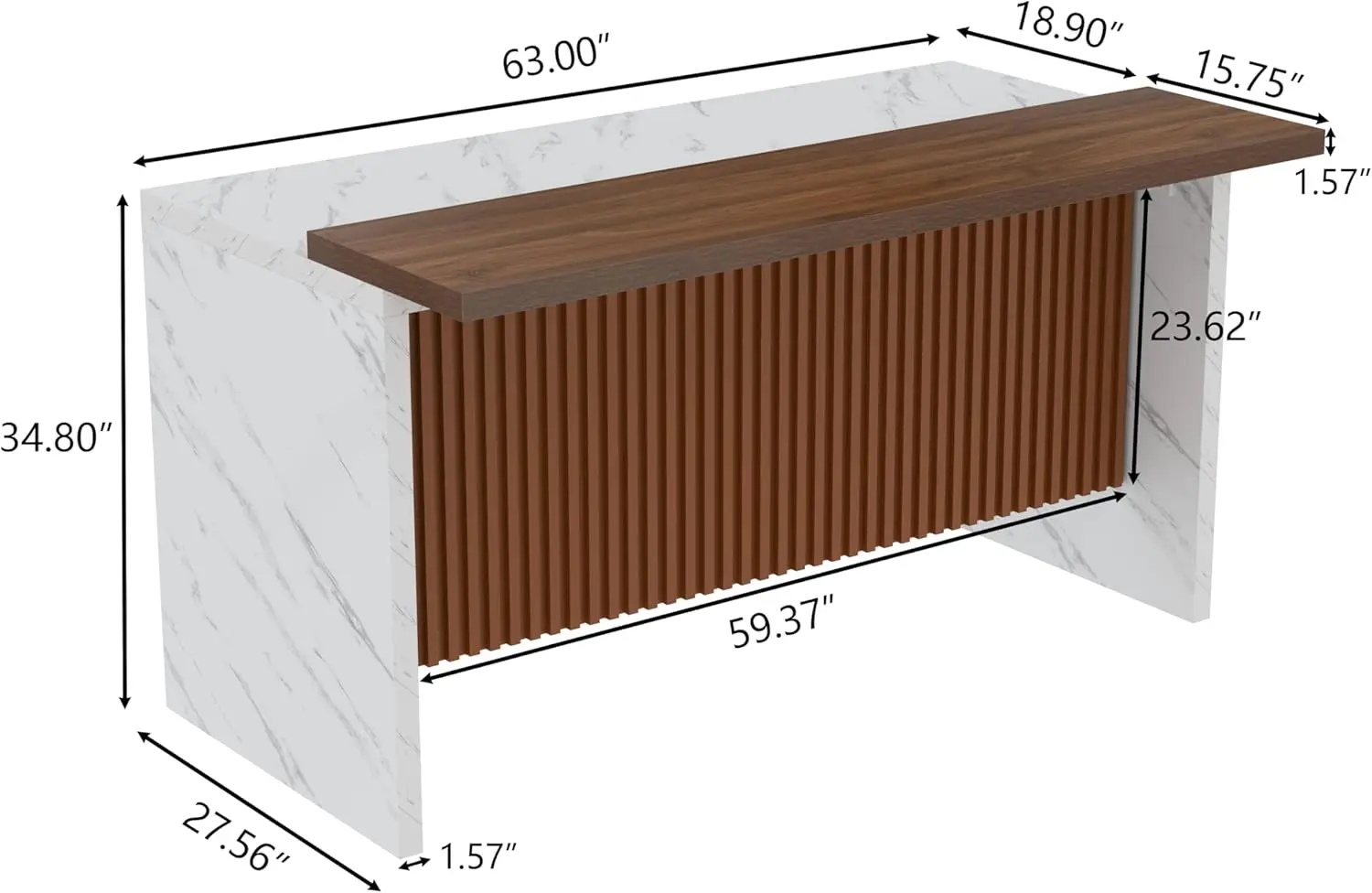 Large modern sintered stone engineering wooden rectangular bar, lamp independent grille design marble countertop
