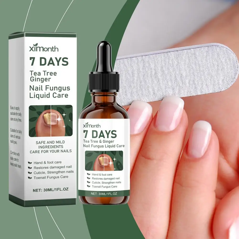Natural Teas Tree Ginger Nail Treatments Drops For Nail Fungus Repair Easy To Absorb Anti Nail-Fungus Liquid All Nail Types 1pcs