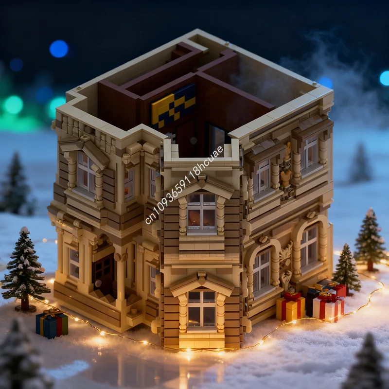 

3287 шт. MOC смещенные интерьерные напольные модели, строительные блоки, строительная сборка, сделай сам, рождественские подарки, идея, игрушка на день рождения