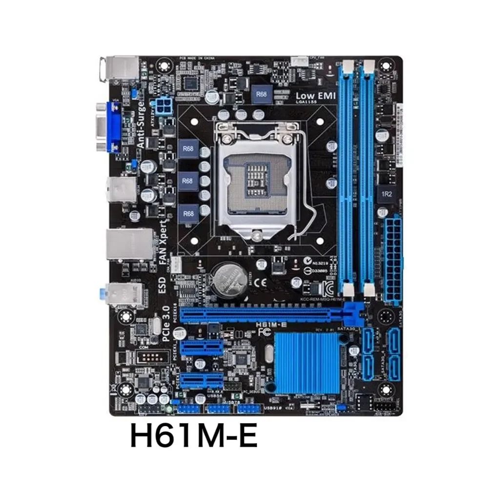 

Материнская плата для настольных ПК ASUS H61M-E H61 VGA USB2.0 LGA 1155, материнская плата DDR3, 100% протестирована, ОК, полностью работает, бесплатная доставка