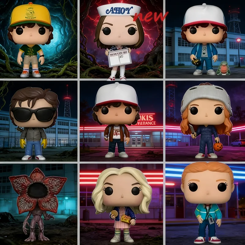 Nuevo Set de Figuras de Vinilo Funko Stranger 2026, Múltiples Figuras Clásicas de Dustin/Steve/Nancy/Demogorgon, Juguetes Coleccionables para Regalos de Fans
