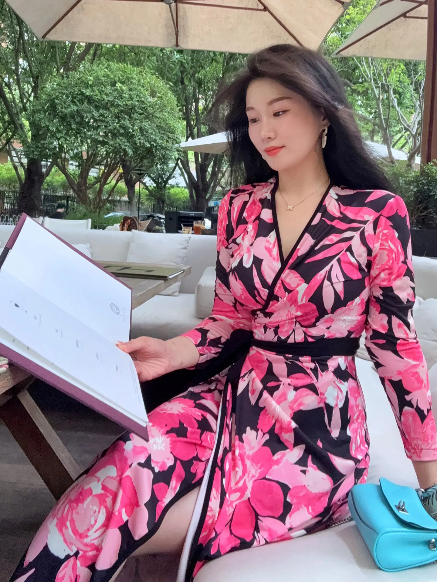 

Ele Wrap Body Dr YANGXIAOJING One-Piece Slimming Long Dr Women's Autumn High Waist Design Comfortable Polyester Fabric