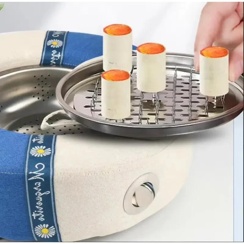 

#v Sitting Fumigation Instrument Moxibustion Cattail Hassock Uterine Cold Gynecological Relieve Fatigue Relax Moxa Health Care