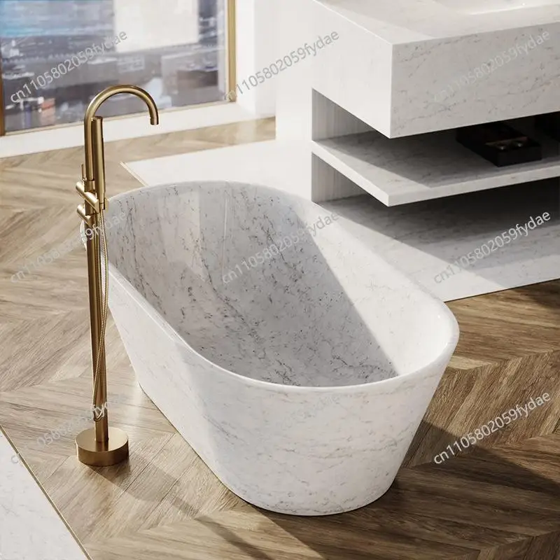 Natural Marble Bathtub , Luxury Double Soaking Tub,Custom-Made for HotelVilla, Artistic IndoorOutdoor Design, High-End&Durable