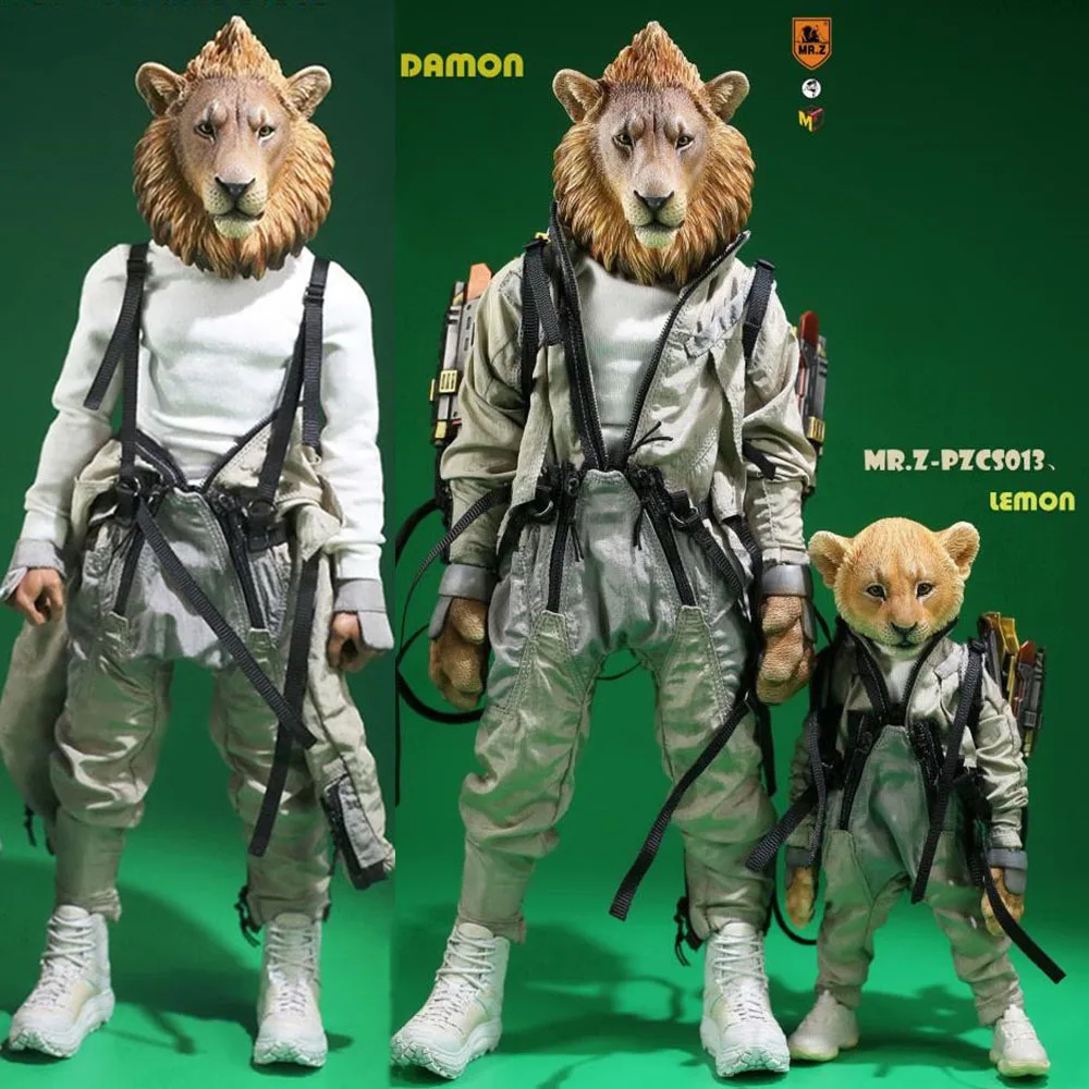 Mr.Z Pzcs013/014 1/6 Scale Simulate Lion Doll Model Trend Parent-Child Version Animal Series Action Figure Body Toys Boys Gift