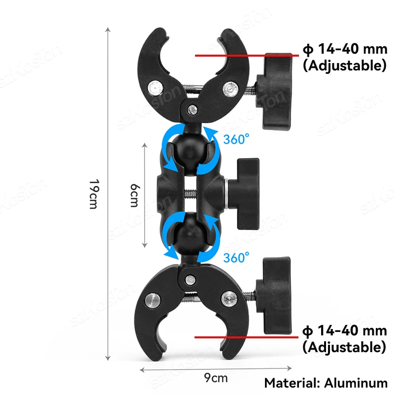 SZKOSTON Für Insta 360X4X5 Gehen Pro 13 12 11 10 9 DJI Action 6 Fahrrad Motorrad Selfie Stick Einbeinstativ montieren Lenker Halterung Zubehör 9