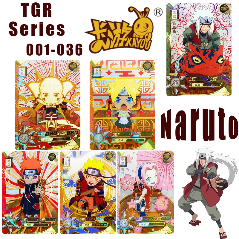 

KAYOU Naruto TGR series Rare collection flash Card Uchiha Madara Haruno Sakura TGR transparent card Children's toys gift