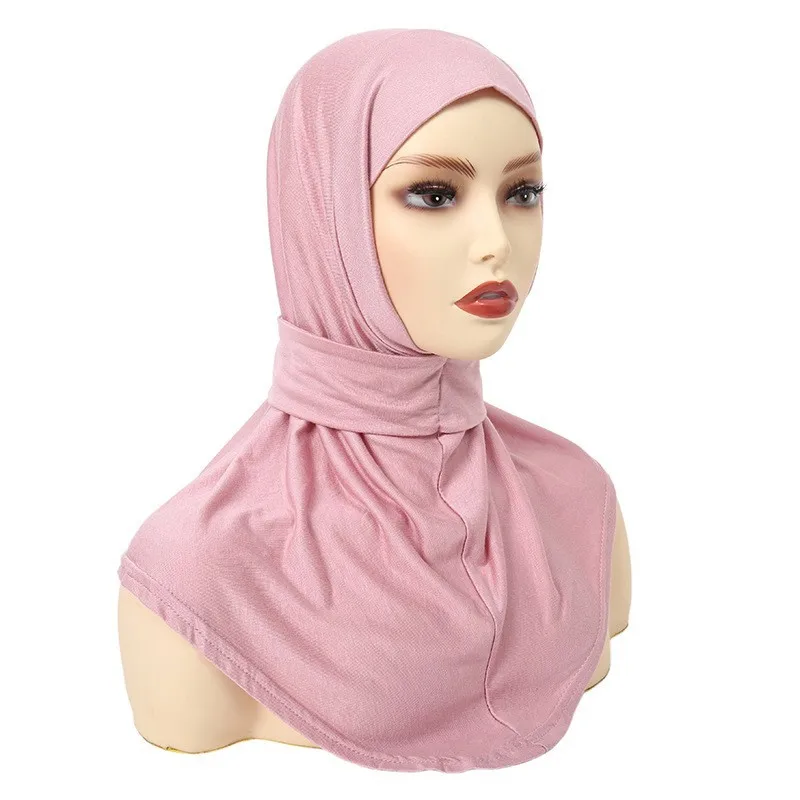 Hijabs classiques à fermeture à pression pour femmes, couvre-chef complet, écharpe, casquettes turban, prêt à porter, islam