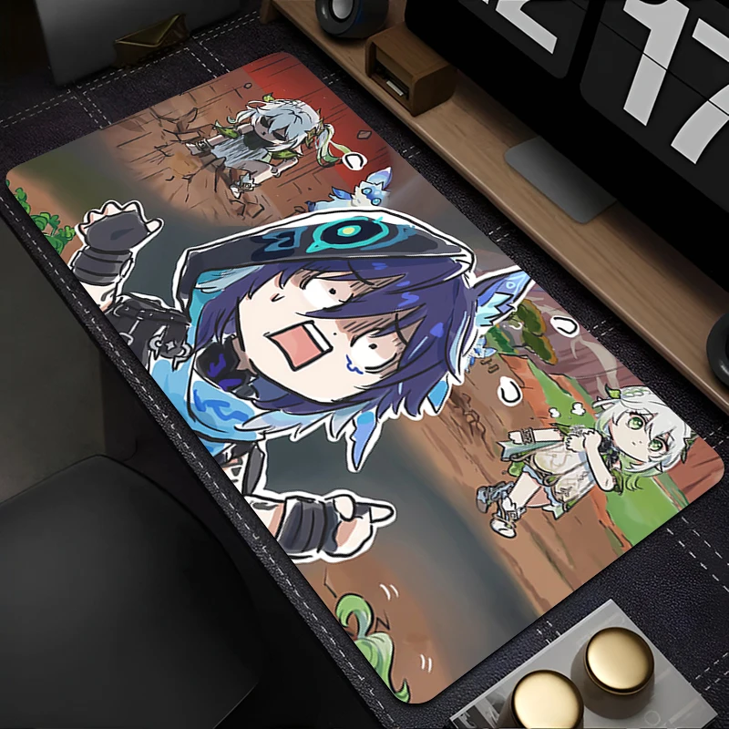لوحة ماوس للكمبيوتر المحمول، ملحقات الكمبيوتر المكتبية، لوحة المفاتيح، حصيرة كوب مطاطية، حصيرة ماوس عالية الدقة، كبيرة G-genhin Impact Ororon، حصيرة مكتبية #3