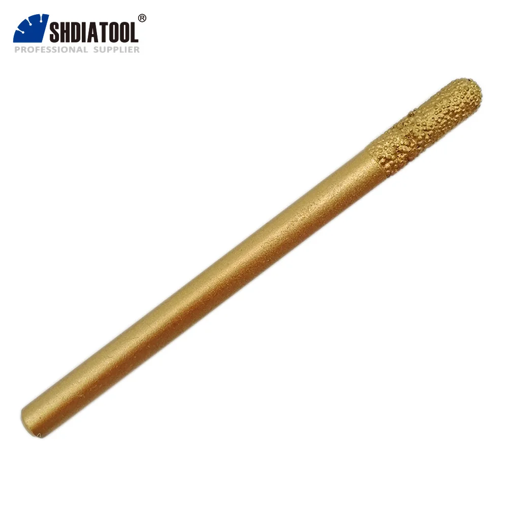 SHDIATOOL 2 pcs 6/20mm X 90mm Cilindro Flat-final, CNC PEDRA Gravura Bits/CNC Ferramenta, Ferramentas De Escultura Em Pedra, Diamante Rebarbas, Fresa