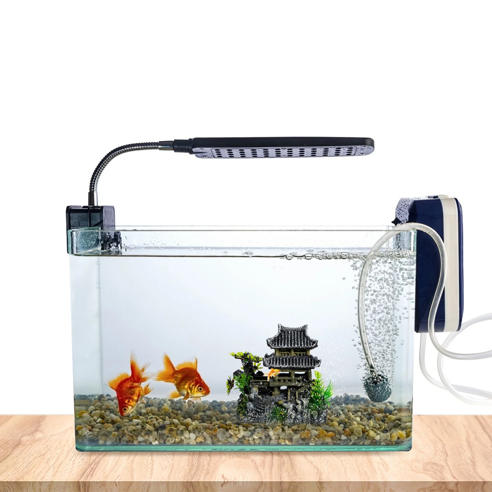 

Fish Tank Decorative Resin Aquarium Lifelike Pavilion Desktop Aquarium Ornament Fish Tank Decor Resin Artificial