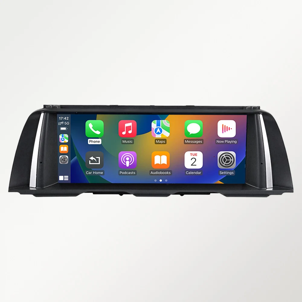 Bezprzewodowy odtwarzacz multimedialny CarPlay Android Auto z systemem Linux, radio, wyświetlacz dotykowy do BMW serii 5 F10 F11 2011-2016 CIC NBT — 2