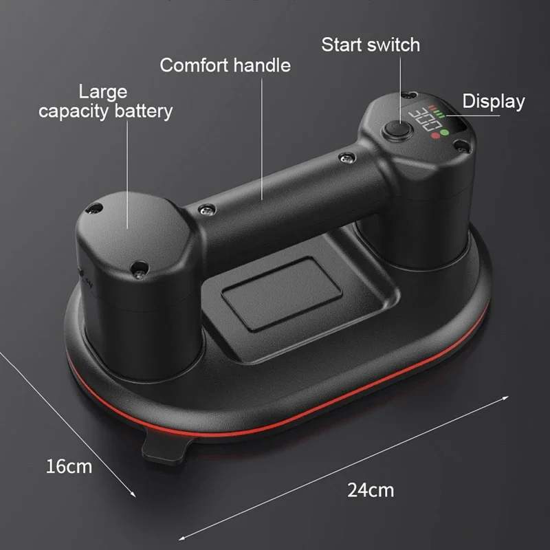 300KG Load Heavy Duty Intelligent Display Industrial Grade Electric Vacuum Suction Cup Granite Tile Glass Lifter Air Pump