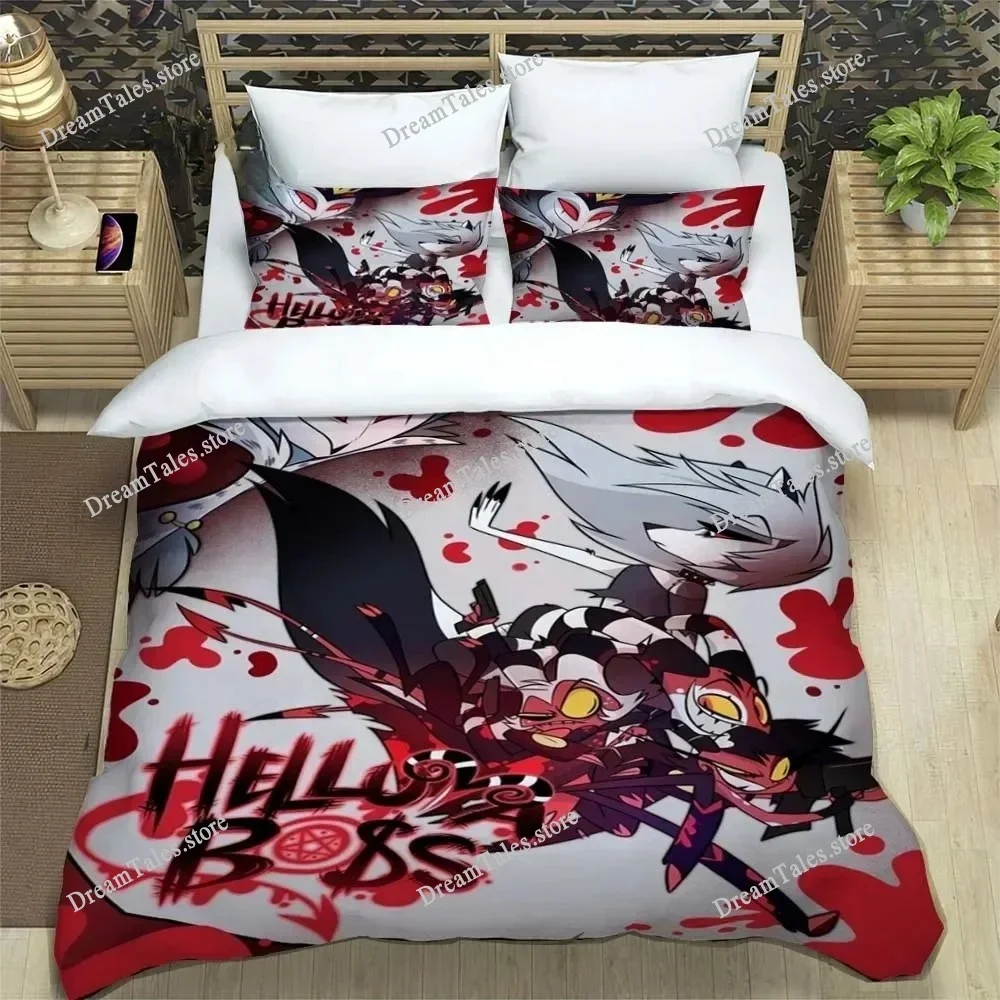 3D Printed Anime Comedy Helluva Boss Bedding Set Duvet Cover Bedroom Comforter Single Twin King _Size Quilt Cover Home Textiles9