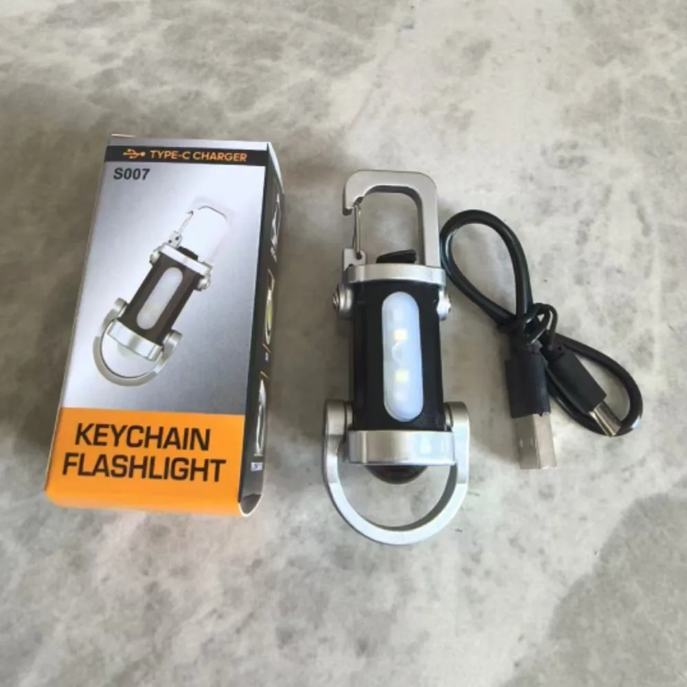 

Mini Keychain Flashlights USB Rechargeable Portable LED Torch Ultra Bright Camping Lantern for Searching Hiking