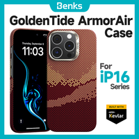 Benks GoldenTide ArmorAir Magnetic Case Built with Kevlar Fiber for IPhone 16Pro / 16ProMax Ultra Thin Phone Protective Cover