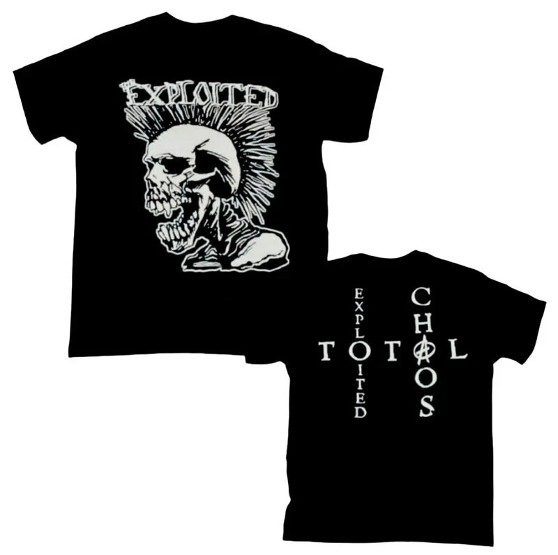 جديد تي شيرت The Exploited Total Chaos Punk Invasion Band (S-2XL) Badhabitmerch الراقية الفاخرة لكل من الرجال والنساء أفضل Y2k