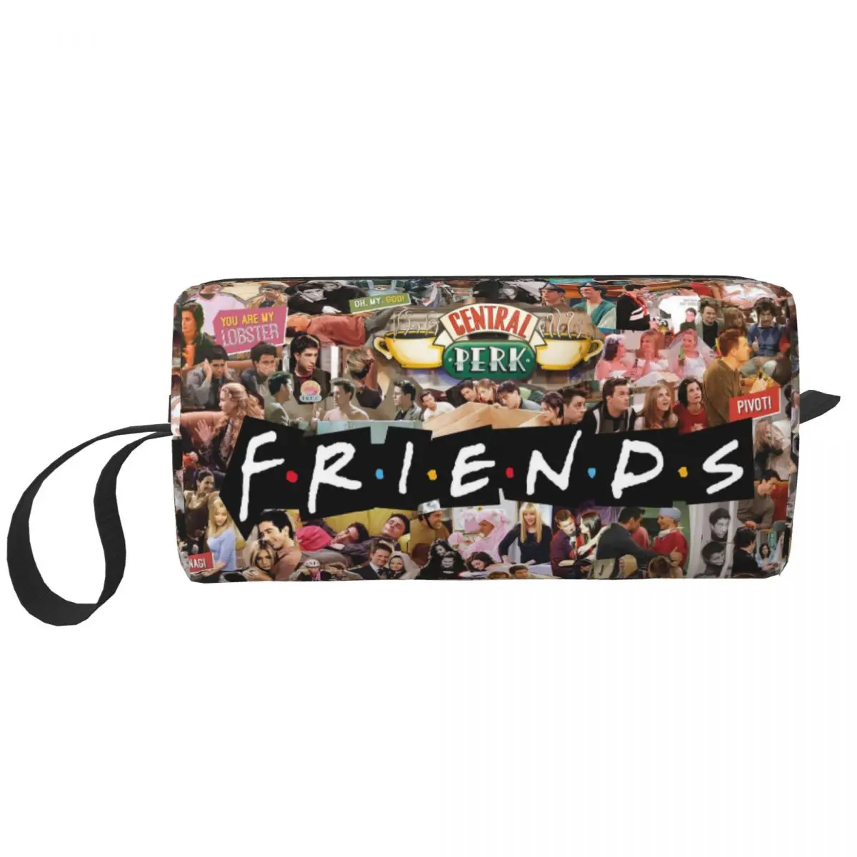 

Friends TV Show Collage Makeup Bags American Rachel Large Capacity Cosmetic Bag Trend Waterproof Pouch for Purse Storage