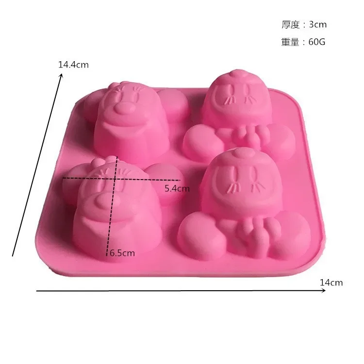 Disney Anime Figures Lilo & Stitch Cartoon Silicone Mold Cake Jelly Mold Kitchen Baking Accessories Kids Toys Christmas Gift