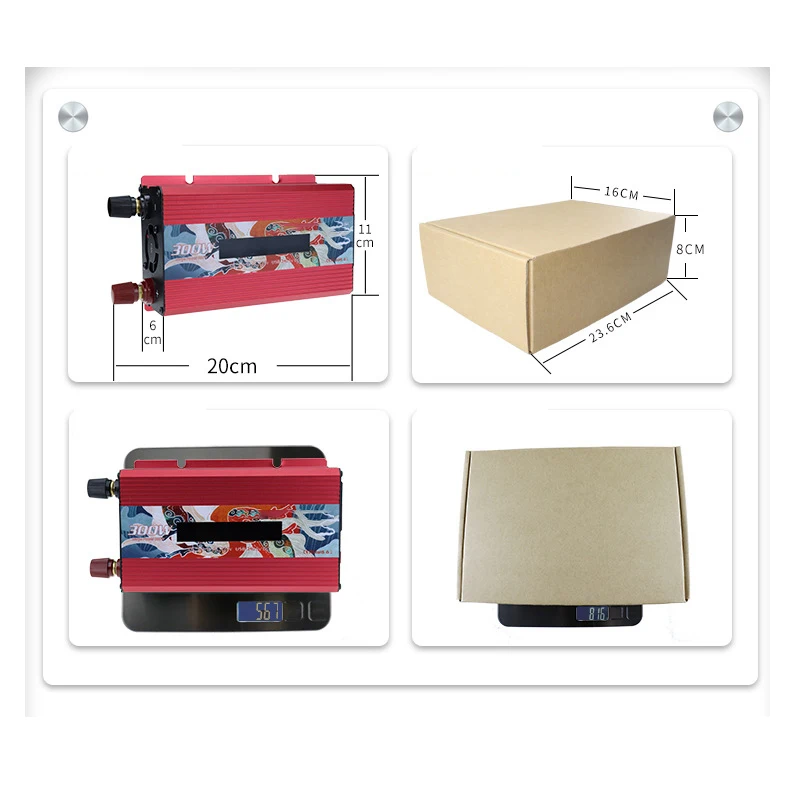 Camping Activities 220V Solar Inverter Pure Sine Wave Inverter Battery DC To AC Converter Compact And Lightweight
