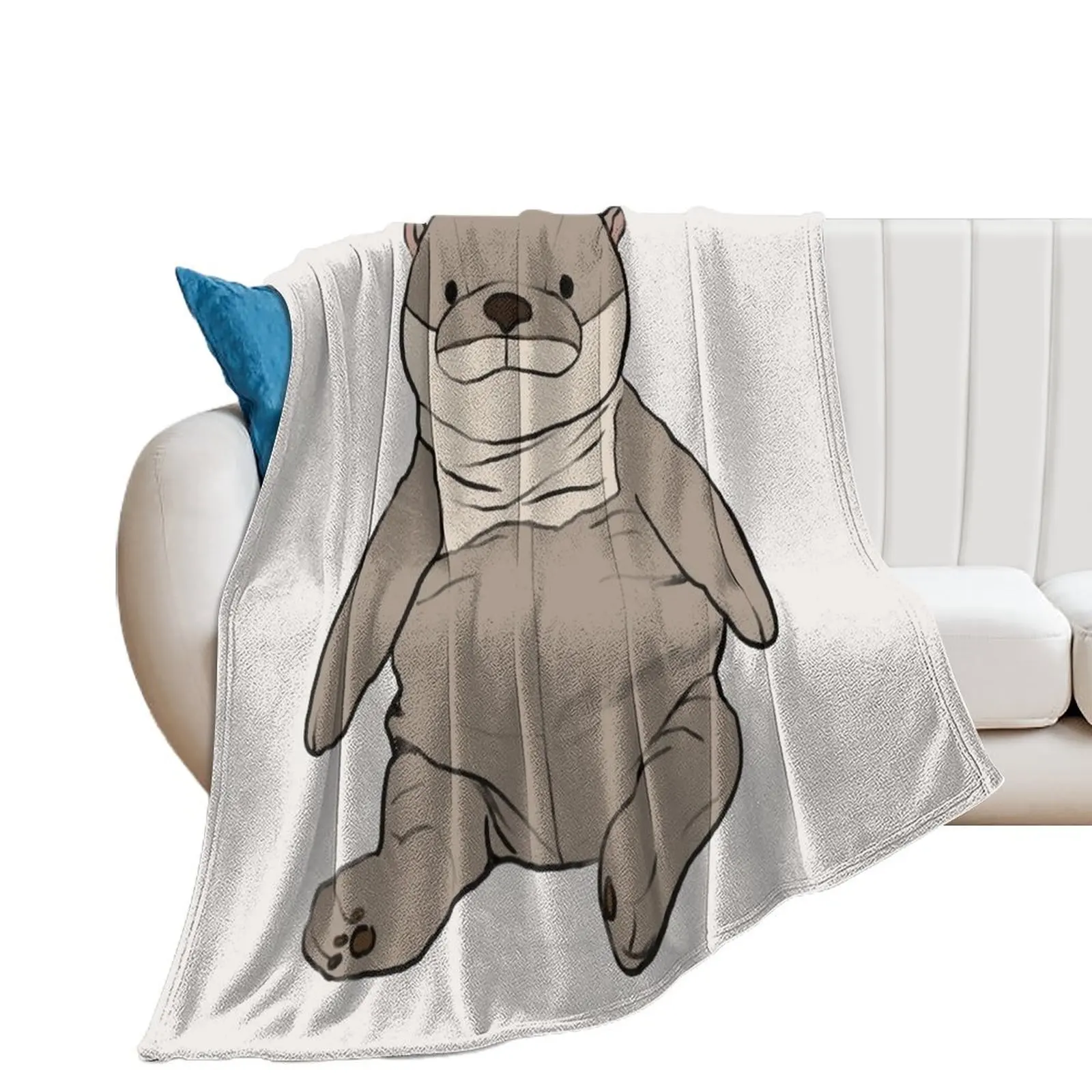 gray shinada global otter Throw Blanket Soft Big Cute Blankets