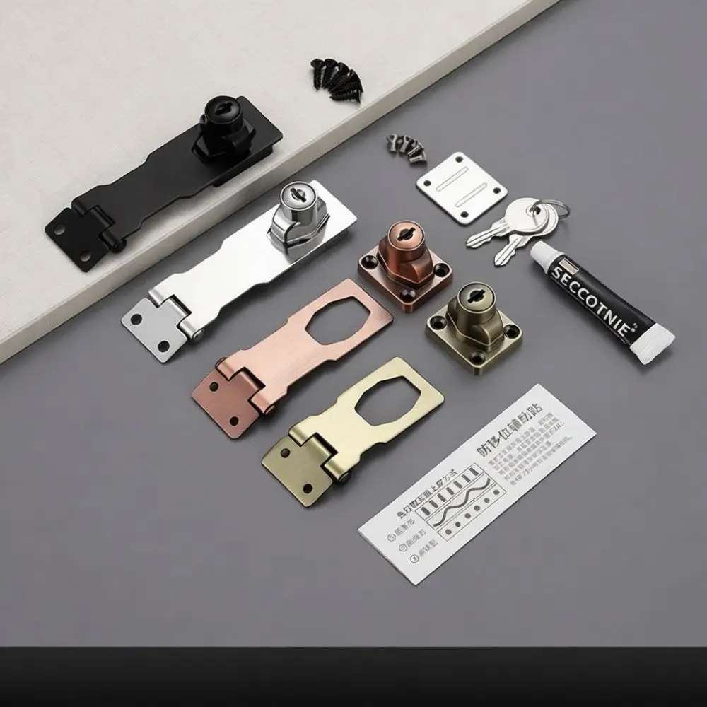 Heavy Duty Door Hasp Lock Stainless Steel Safety Latch With Key For Wooden Gate Cabinet Shed Storage Box Security Hardware