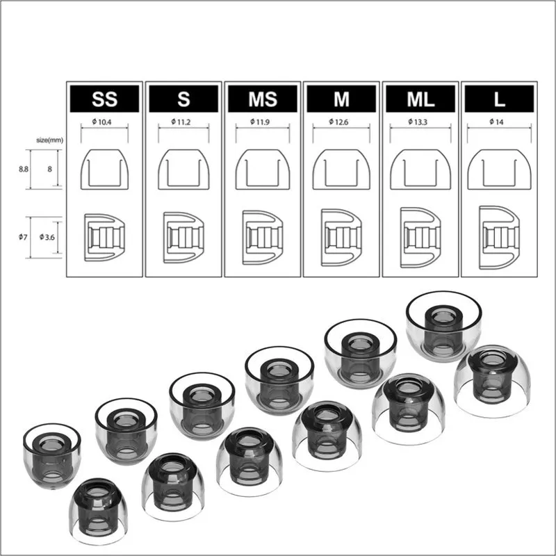 AZLA xelastec eartips pro SONY WF-1000XM4 eartips 1697ti qdc špunty antikluzké vyhnout se spadnout pryč vocal lepkavé špunty do uší