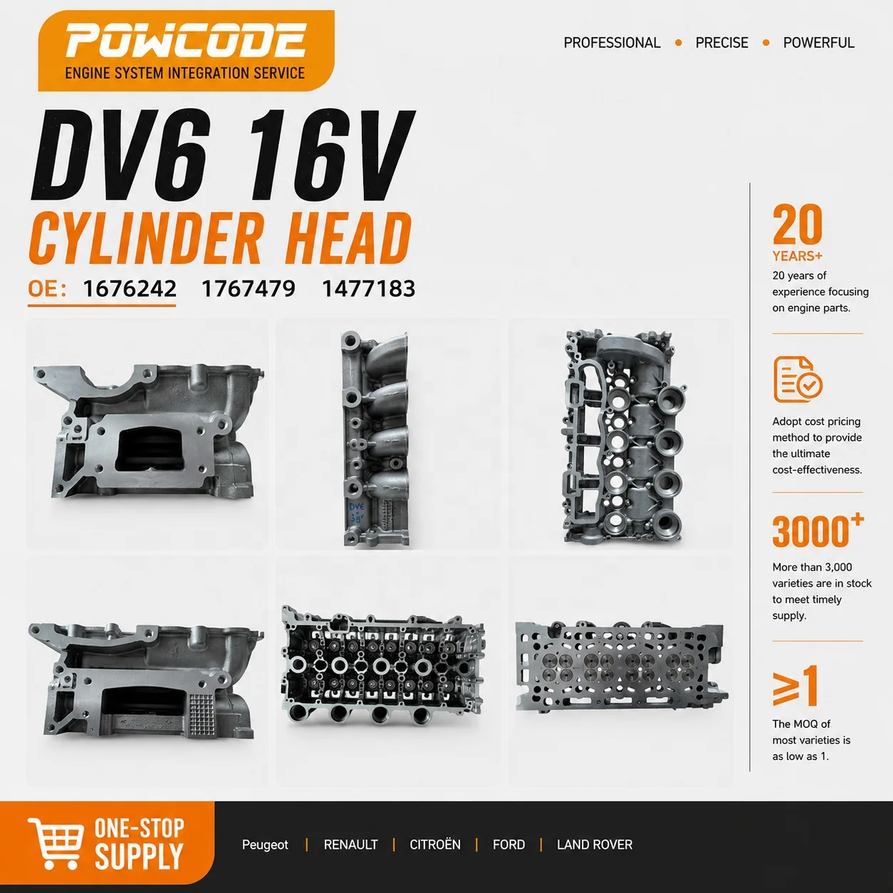 Superior Quality DV6 Diesel Engine Cylinder Head 1477183 1767479 1676242 Cylinder Head For CITROEN FORD MAZDA PEUGEOT VOLVO 1.6