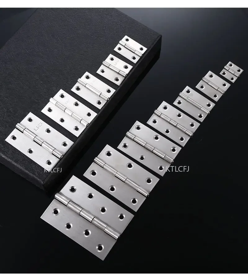 2 Pcs Set 4 Inch Length Cabinet Door Hinge Boat Marine Cabinet Butt Hinge Used for Door Windows Stainless Steel view 3