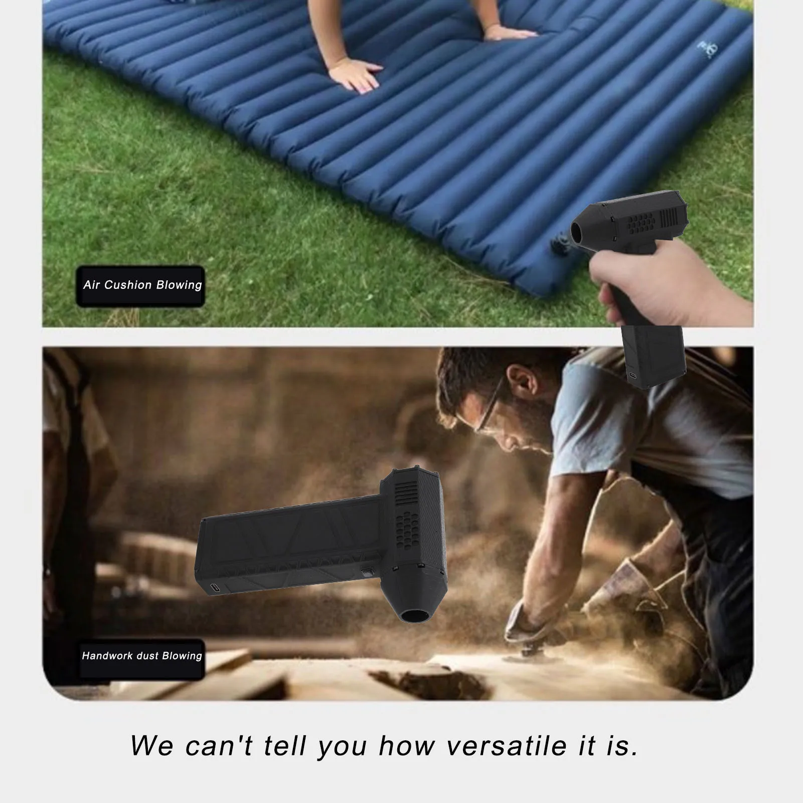 Electric Jet Duster 300000RPM Portable Heat Resistant Type C Fast Charging Speed Adjustable Jet Blower for Keyboard