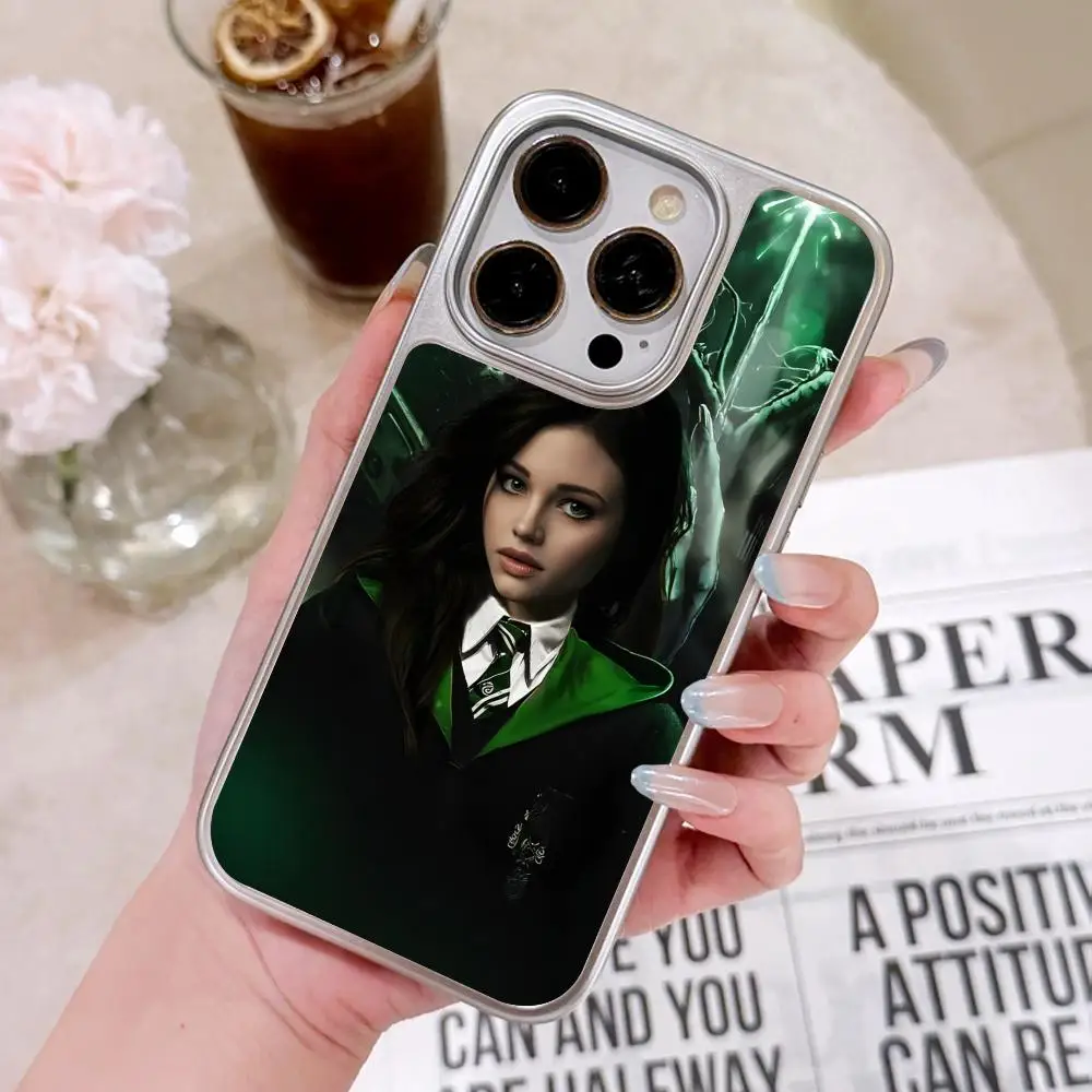 

Чехол для мобильного телефона India Eisley для iPhone 17, 16, 15, 14, 13, 12, 11 Air Pro Max Plus с серебряным покрытием, красочный чехол, роскошный чехол