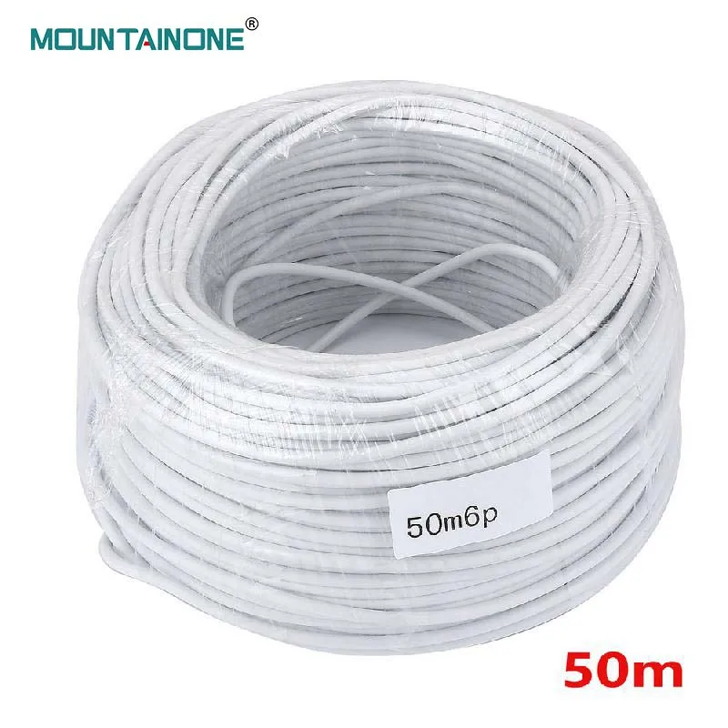 50M 2.54*6P 6 Wire Cable for Video Intercom Color Video Door Phone Doorbell Wired Intercom Cable