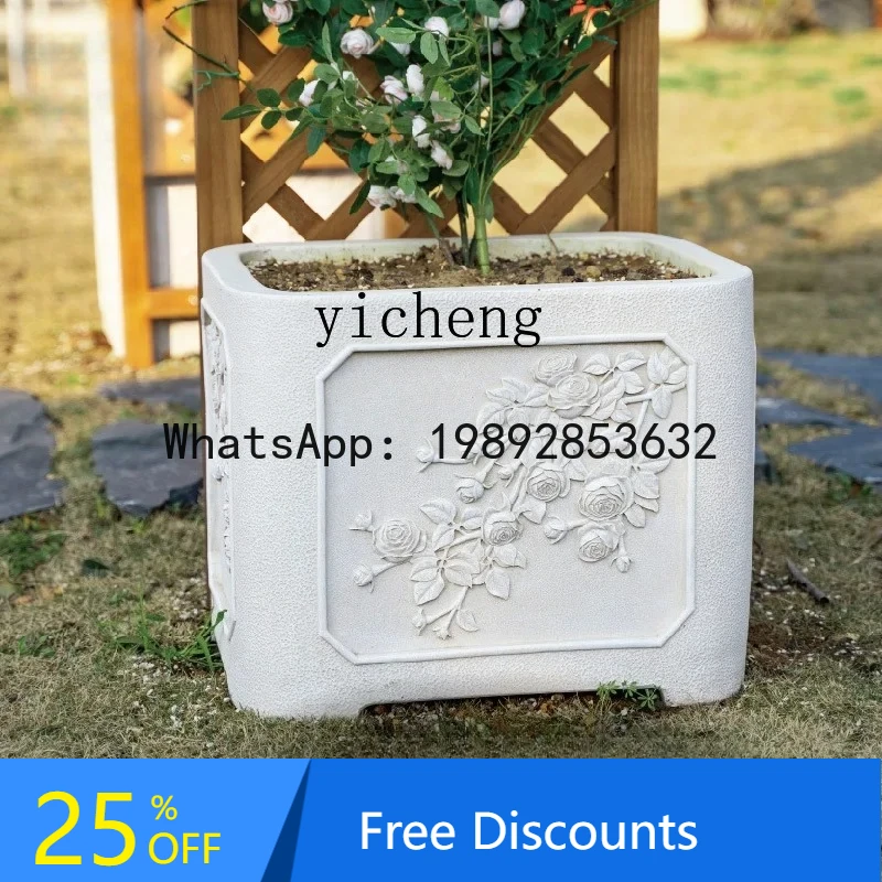 

A1 large flower pot outdoor garden entrance balcony creative flower tank ornament