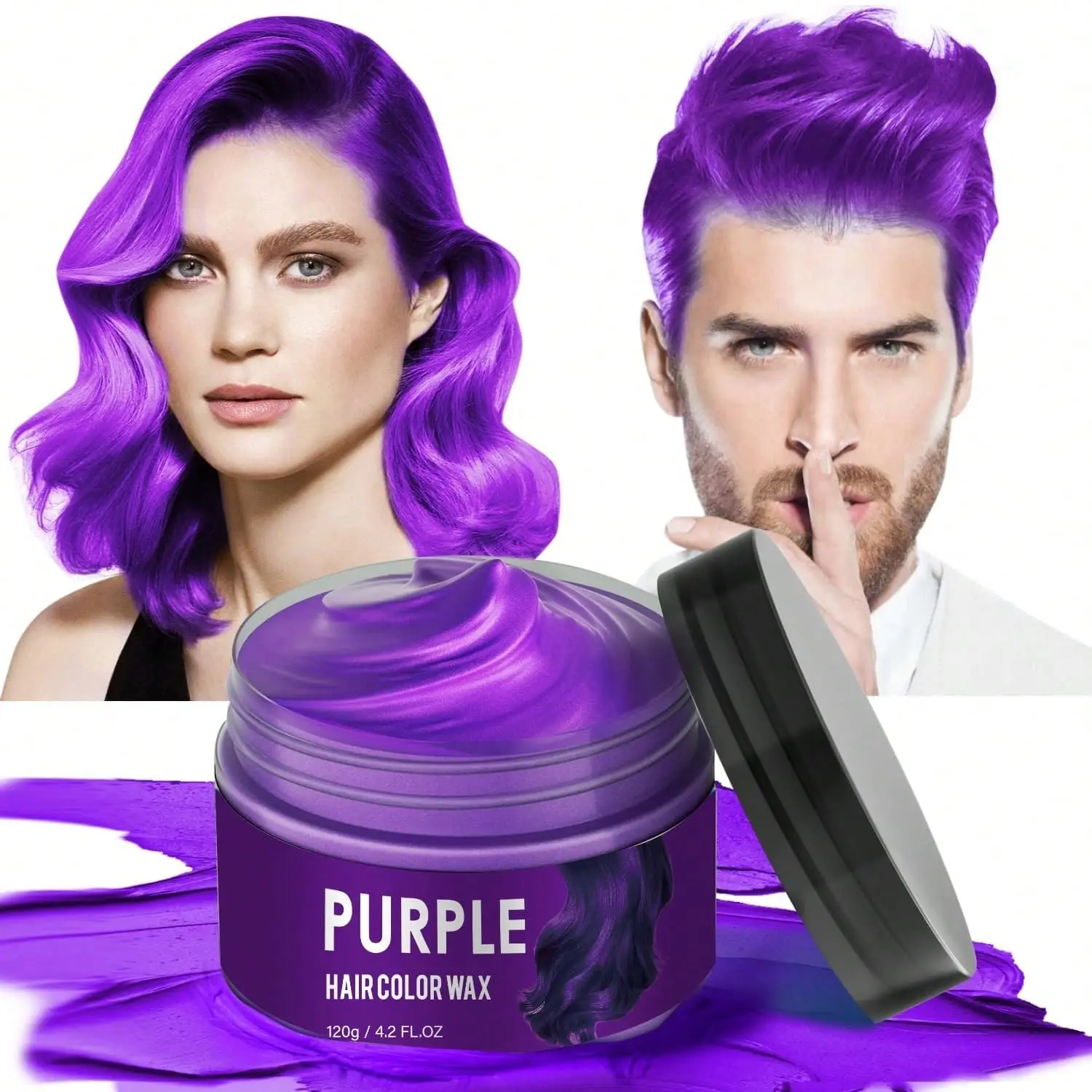 

Временный красный воск для окрашивания волос для мужчин и женщин – смываемый, стойкий крем-краска для укладки волос, простое самостоятельное нанесение.