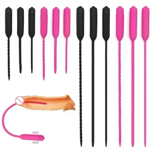 전기 말 눈 바이브레이터 성인 성 장난감 요도 폐쇄 자극 자위 자위 스틱 실리콘 요도 확장기 남성을위한 10 최고의 판매 진동 실리콘 요도 사운드 -14