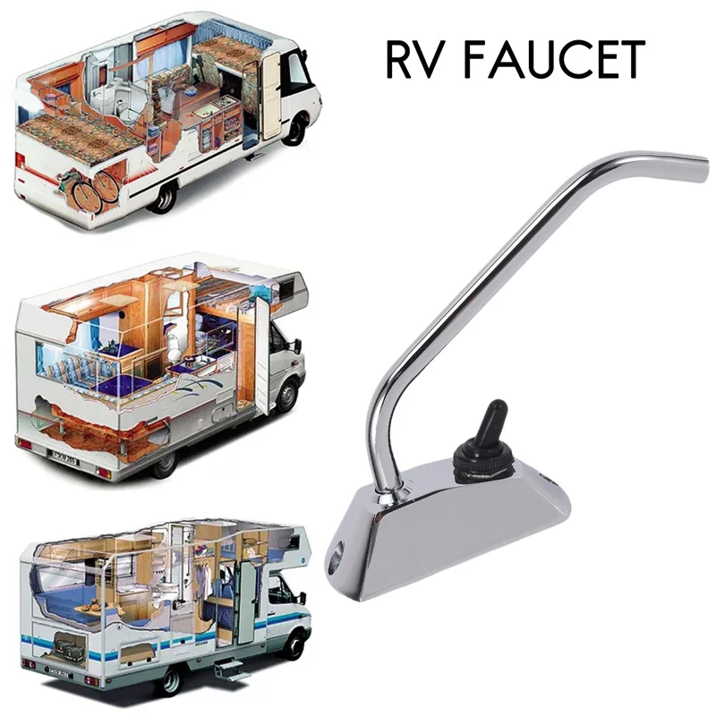 

A77Q-RV морская кухонная раковина, водокран, 12 В, вращающийся на 360 градусов кран для автофургона, кемпера, каравана, аксессуары