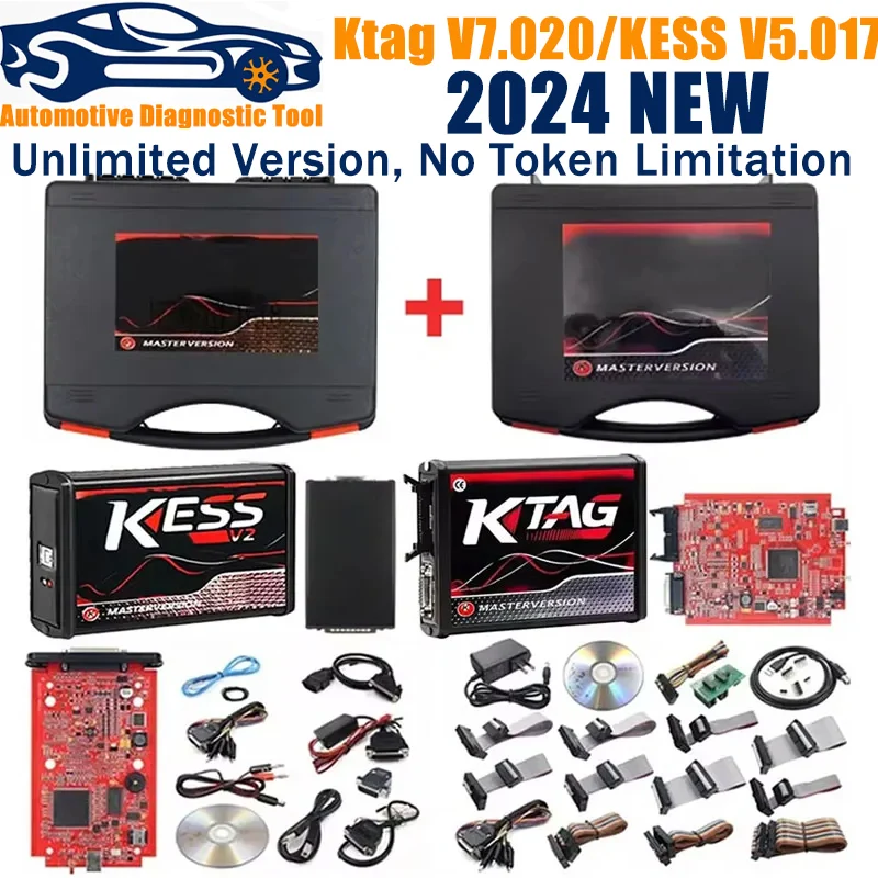 무제한 2.80 2.25 EU 레드 KESS K-TAG 온라인 Kess V5.017 KTAG V7.020 마스터 칩 튜닝 키트, OBD 2 OBD2 자동차 ECU 프로그래머 도구