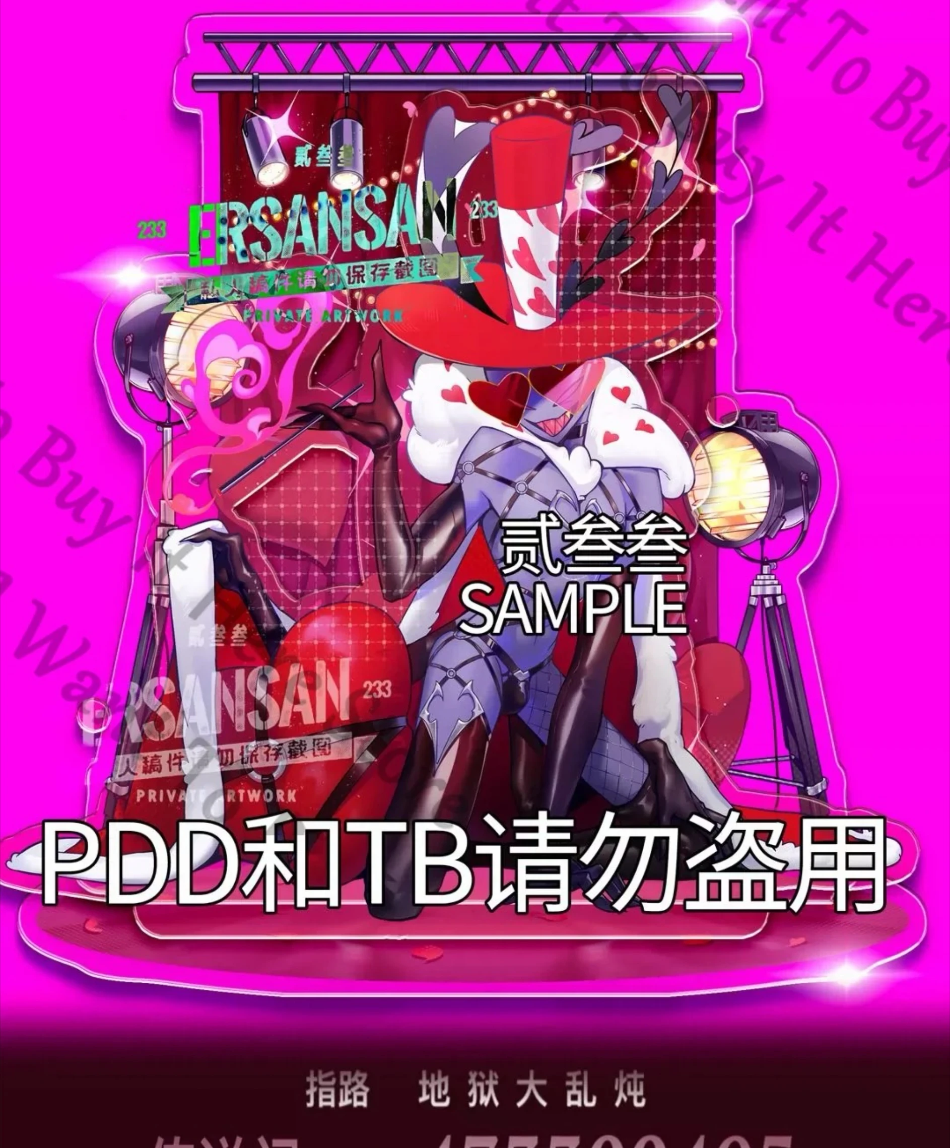 Anime Hazbin Hotel Alastor Angel Dust Vox Velvet Val Cosplay Cartoon Stand Figure Acrylic Standing Sign Indicative Board Gift view 5