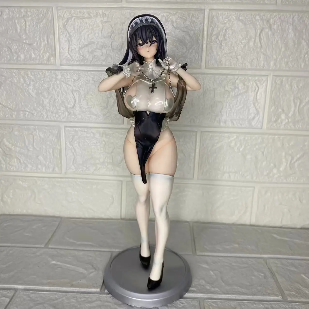 28cm Action Taimanin Guizaki Qiluoluo Cosplay Sister  Anime Handmade Action Figures Desktop Case Decoration Ornament Gift