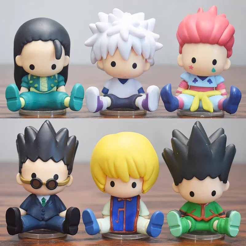 

Hunter X Hunter Gon Freecss Anime Figure Killua Zoldyck Kurapika Action Figure Collectible Model Doll 9cm Small Eyes Gift Toys