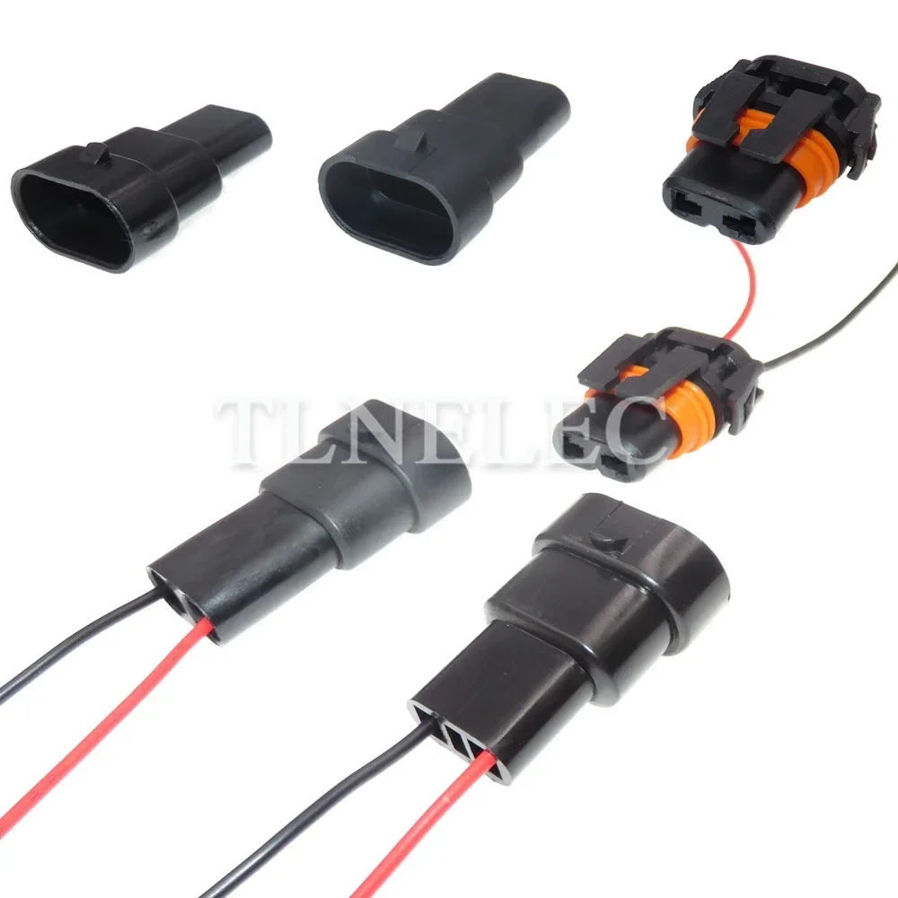 Kabel Soket Lampu Hernia Mobil 2 Pin dengan Kabel Pengontrol HID Otomatis Konektor Tertutup 12059183