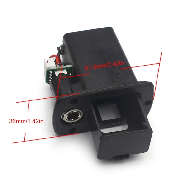 Plastic Black Electric Guitar Bass Battery Case Replacement 9V Active Guitar Bass Pickup Battery Box Easy to Replace